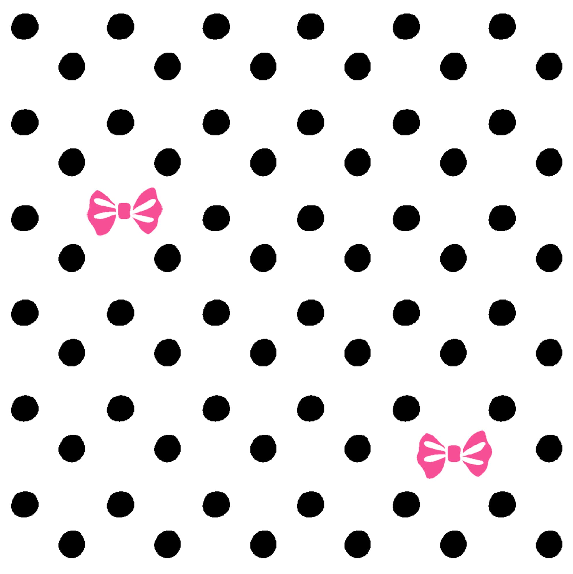 Springs Creative Ditzy Bow Dot White Quilting Cotton Fabric